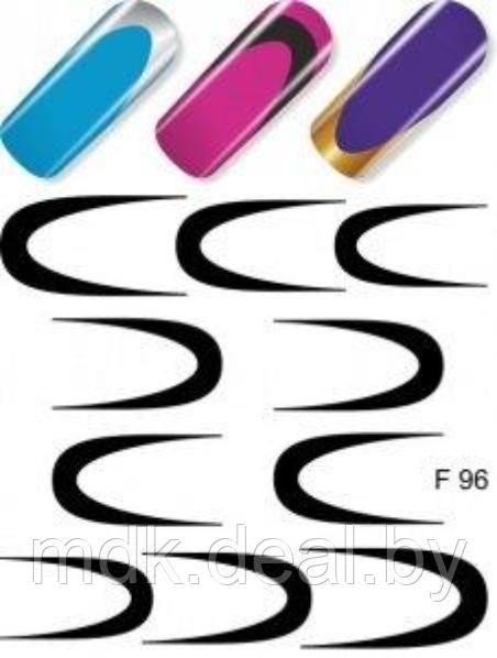 Водные наклейки для ногтей (слайдер-дизайн) F96-black - фото 1 - id-p99385299
