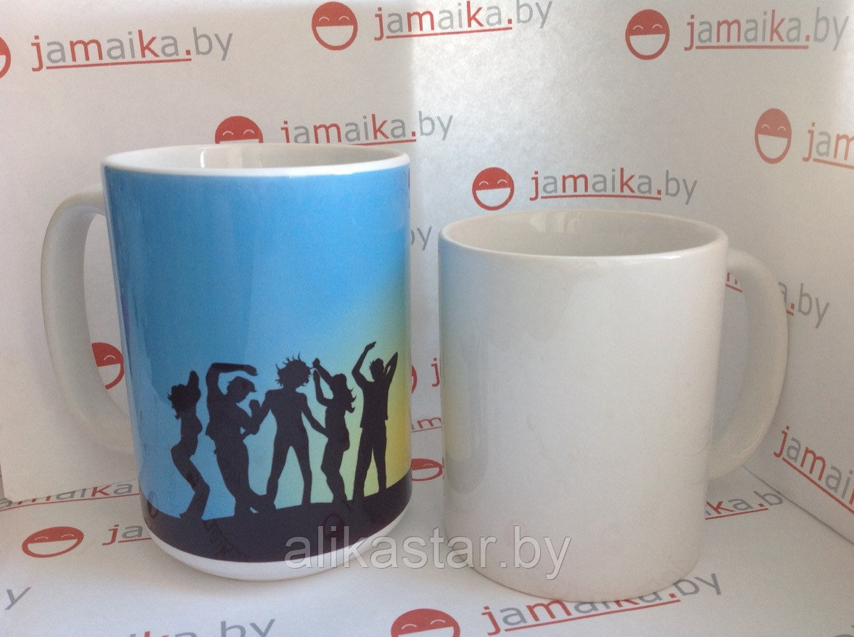 Кружка белая керамика большая 15 oz. Класс JS. 470 мл.