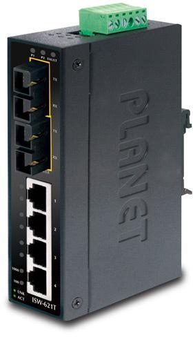 Коммутатор для монтажа в DIN рейку PLANET ISW-621TS15 IP30 Slim Type 4-Port Industrial Ethernet Switch + - фото 1 - id-p207437069