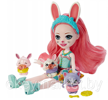 Игровой набор Enchantimals Друзья малыши Кролик Бри и Твист HLK85, фото 2