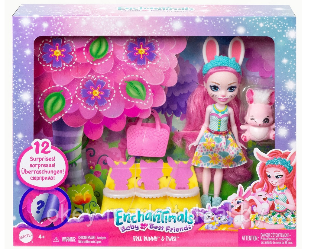 Игровой набор Enchantimals Друзья малыши Кролик Бри и Твист HLK85 - фото 9 - id-p207438411