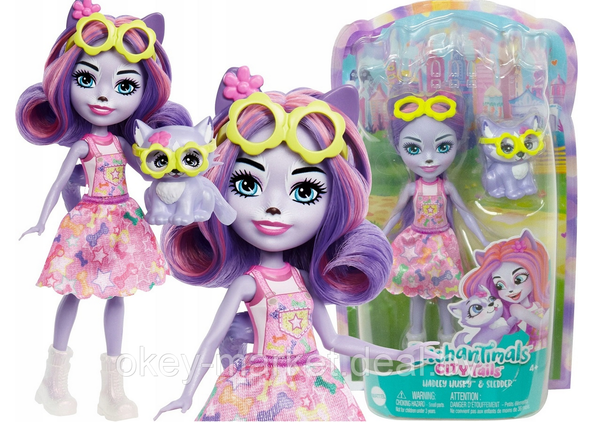 Кукла Mattel Enchantimals City Tails Хэдли Хаски и питомец Следдер HHB90 - фото 2 - id-p207438436