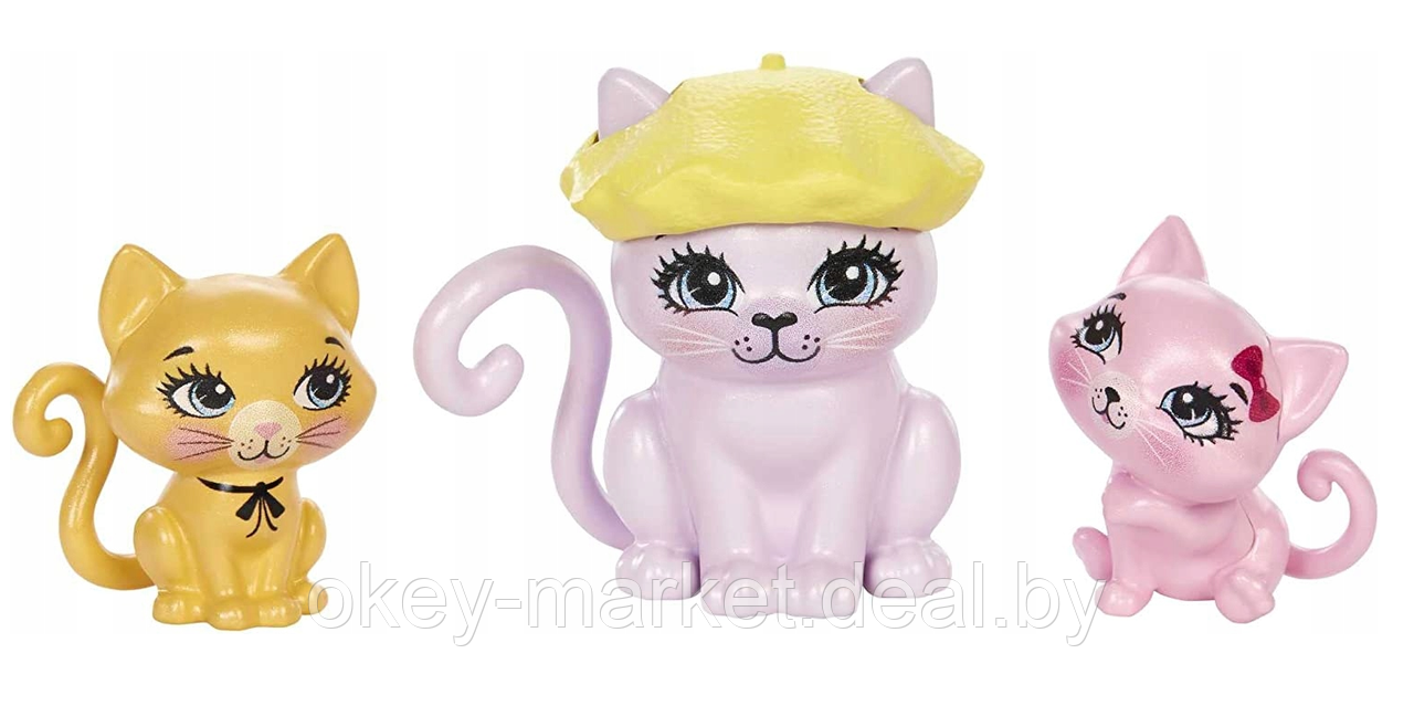Игровой набор Mattel Enchantimals Семья Сиамских кошек Карамель - фото 5 - id-p207438441