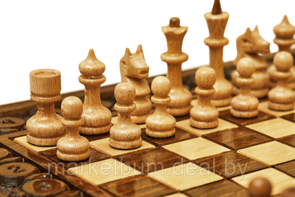 Шахматы + нарды резные с гранатами 50 - фото 2 - id-p207447414