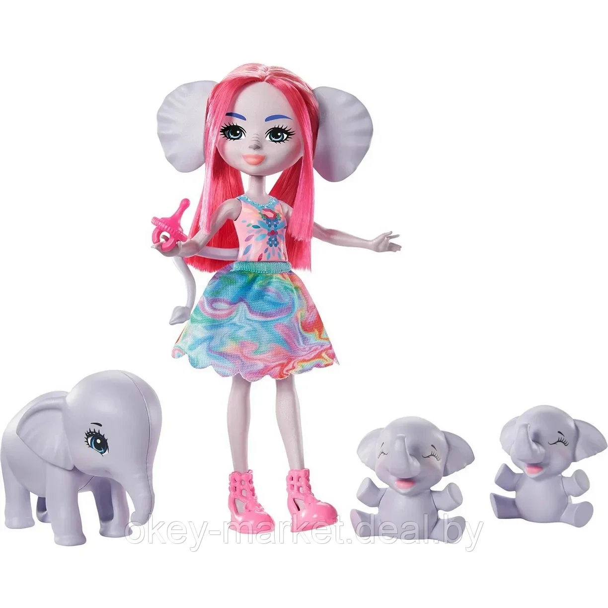 Кукла Mattel Enchantimals Эсмеральда Слонни с семьей GTM30 - фото 2 - id-p207447511