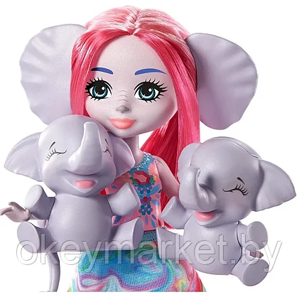 Кукла Mattel Enchantimals Эсмеральда Слонни с семьей GTM30, фото 3