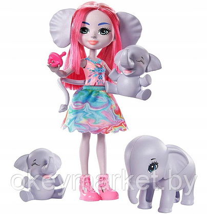 Кукла Mattel Enchantimals Эсмеральда Слонни с семьей GTM30, фото 3