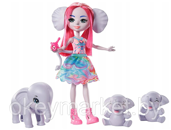 Кукла Mattel Enchantimals Эсмеральда Слонни с семьей GTM30, фото 2
