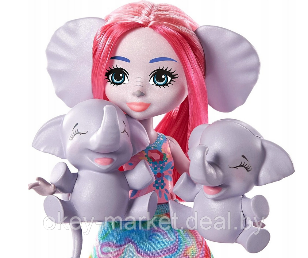 Кукла Mattel Enchantimals Эсмеральда Слонни с семьей GTM30 - фото 6 - id-p207447511