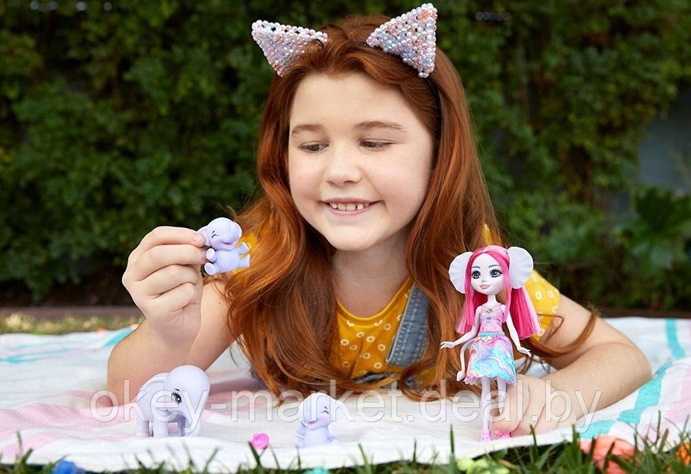 Кукла Mattel Enchantimals Эсмеральда Слонни с семьей GTM30 - фото 7 - id-p207447511