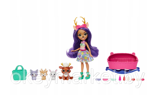 Игровой набор Enchantimals Друзья малыши Danessa Deer HLK84, фото 3