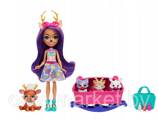 Игровой набор Enchantimals Друзья малыши Danessa Deer HLK84, фото 2