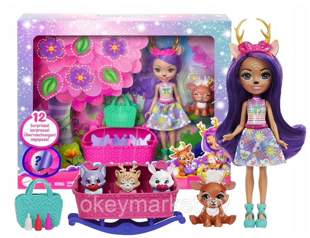 Игровой набор Enchantimals Друзья малыши Danessa Deer HLK84, фото 2