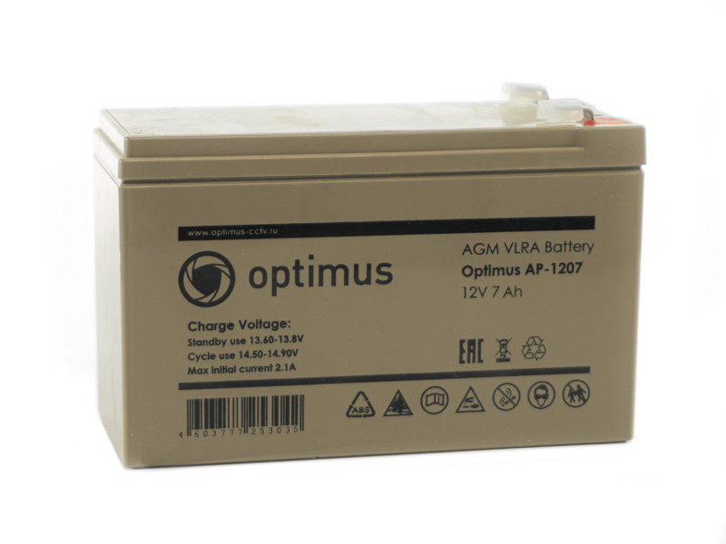 Аккумуляторная батарея Optimus AP-1207 - фото 1 - id-p207447529