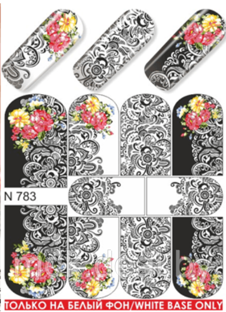 Водные наклейки для ногтей (слайдер-дизайн)-N783 - фото 1 - id-p99385211