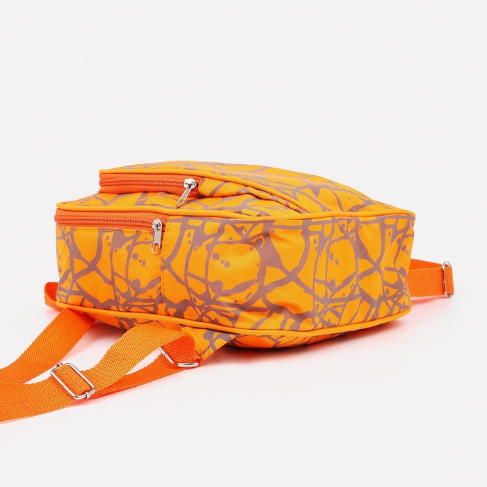 Рюкзак на молнии, наружный карман, цвет оранжевый - фото 3 - id-p207448810