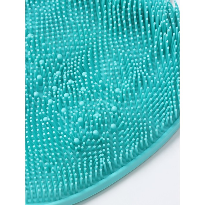 Силиконовый массажный коврик для мытья ног и тела, на присосках, цвет голубой - фото 3 - id-p207449255