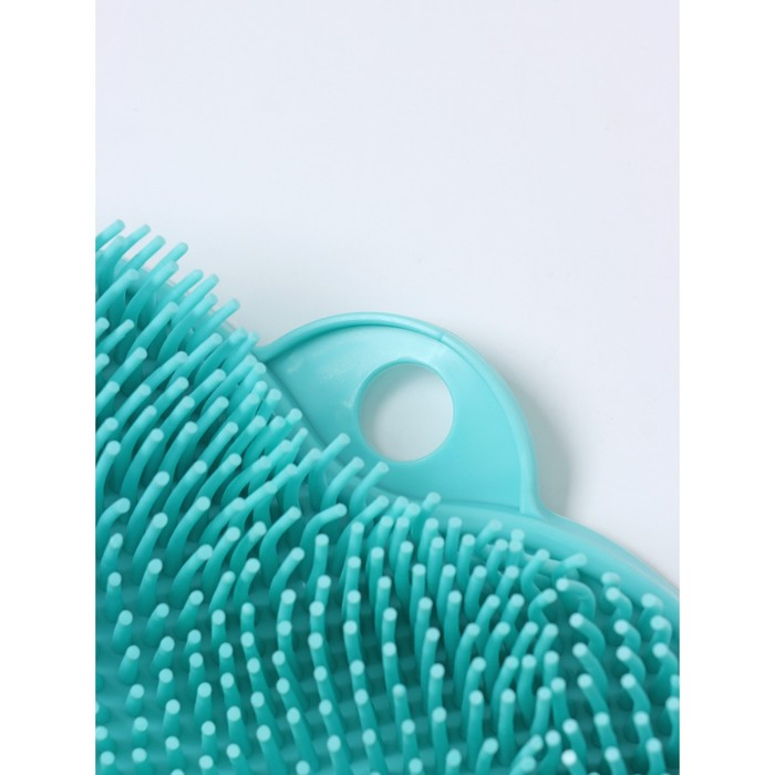 Силиконовый массажный коврик для мытья ног и тела, на присосках, цвет голубой - фото 4 - id-p207449255