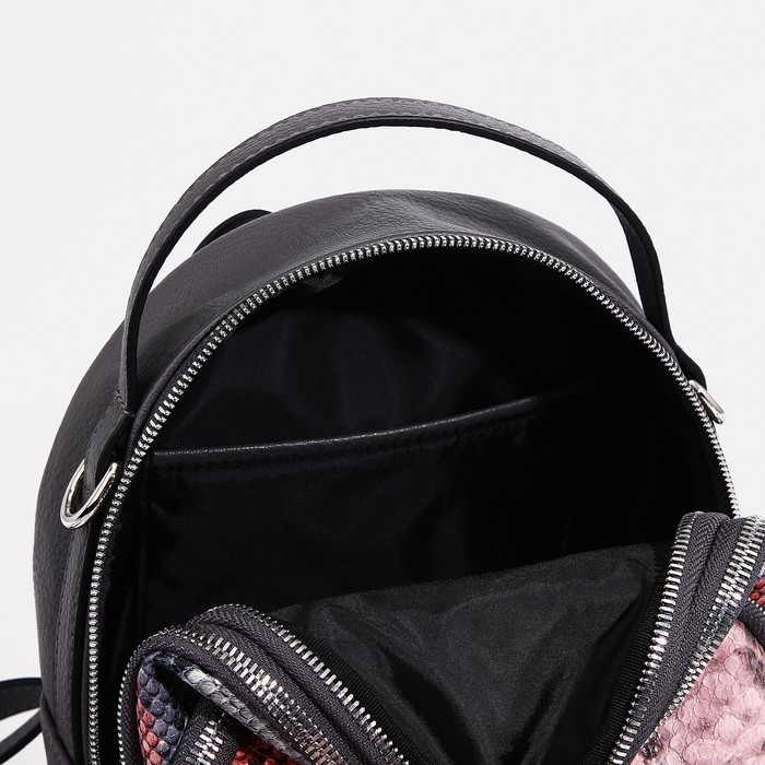 Рюкзак на молнии, наружный карман, цвет серый - фото 4 - id-p207450813