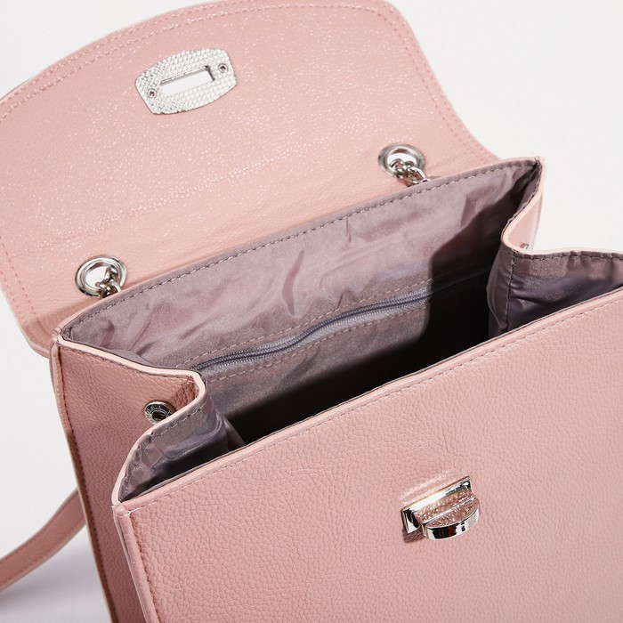 Рюкзак на клапане, цвет розовый - фото 4 - id-p207450817