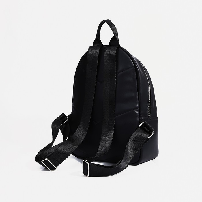 Рюкзак на молнии, наружный карман, цвет чёрный - фото 2 - id-p207450823