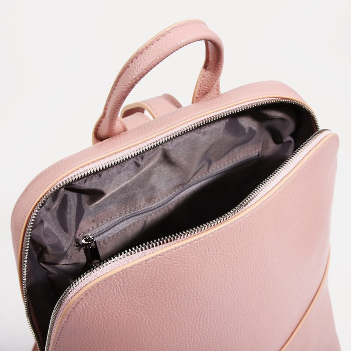 Рюкзак на молнии, цвет розовый - фото 4 - id-p207450826
