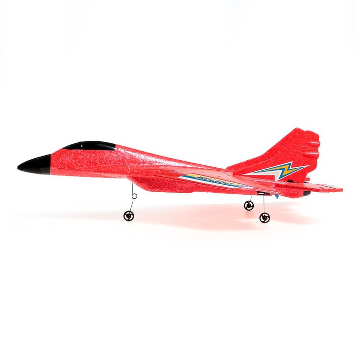 Самолет радиоуправляемый «Истребитель», работает от аккумулятор, цвет красный - фото 2 - id-p207452557