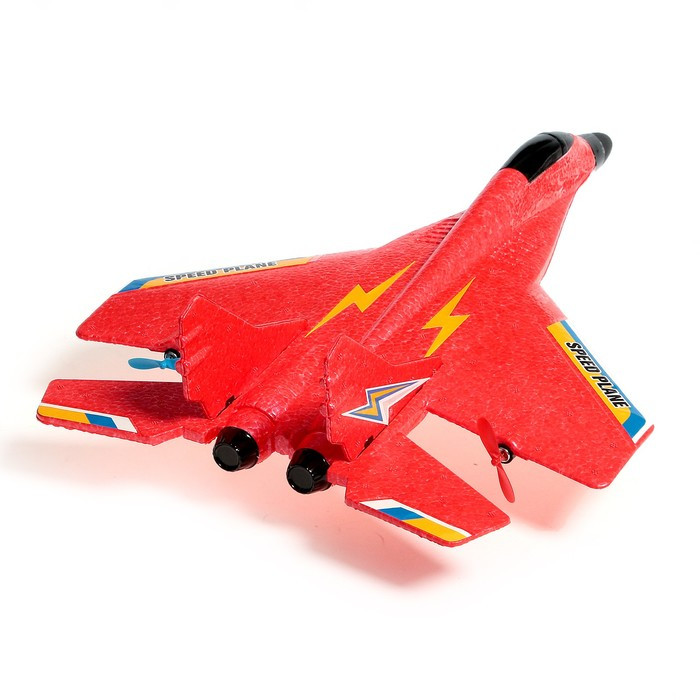 Самолет радиоуправляемый «Истребитель», работает от аккумулятор, цвет красный - фото 3 - id-p207452557