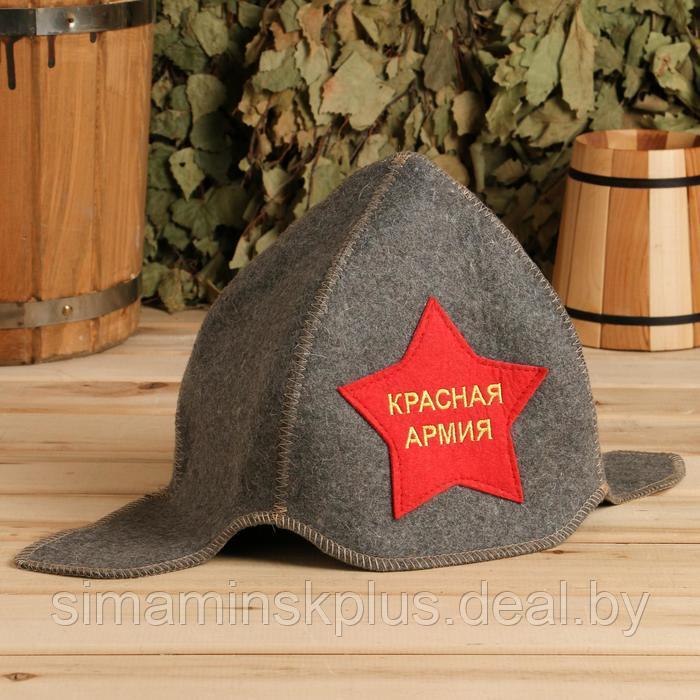 Шапка для бани "Красная Армия" будёновка серая - фото 1 - id-p207452132