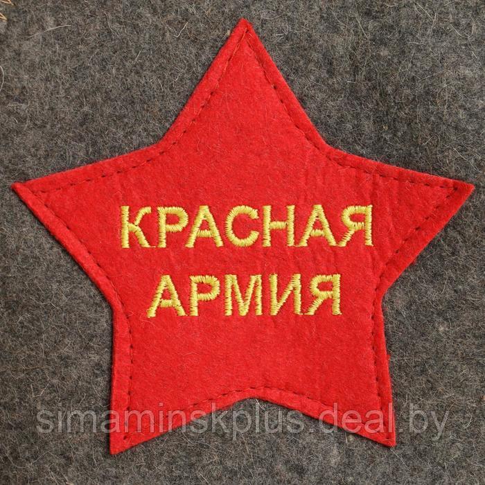 Шапка для бани "Красная Армия" будёновка серая - фото 2 - id-p207452132