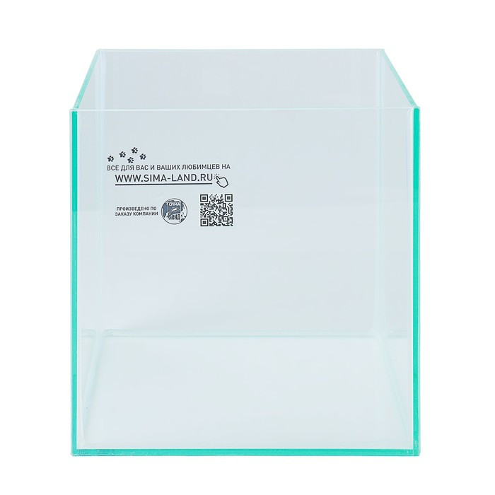 Аквариум куб без покровного стекла, 16 литров, 25 х 25 х 25 см, бесцветный шов - фото 2 - id-p207449333