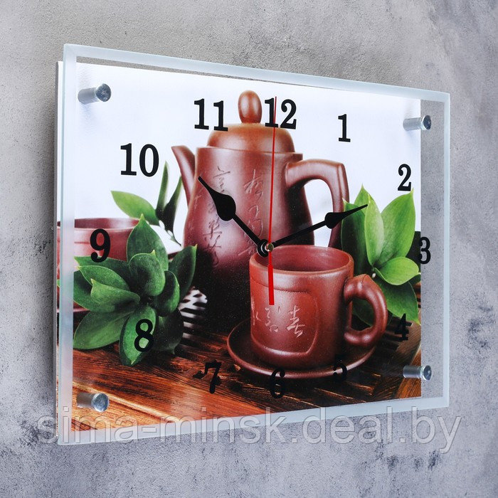 Часы-картина настенные, серия: Интерьер, "Японский чайный набор", 25х35 см - фото 2 - id-p207450490