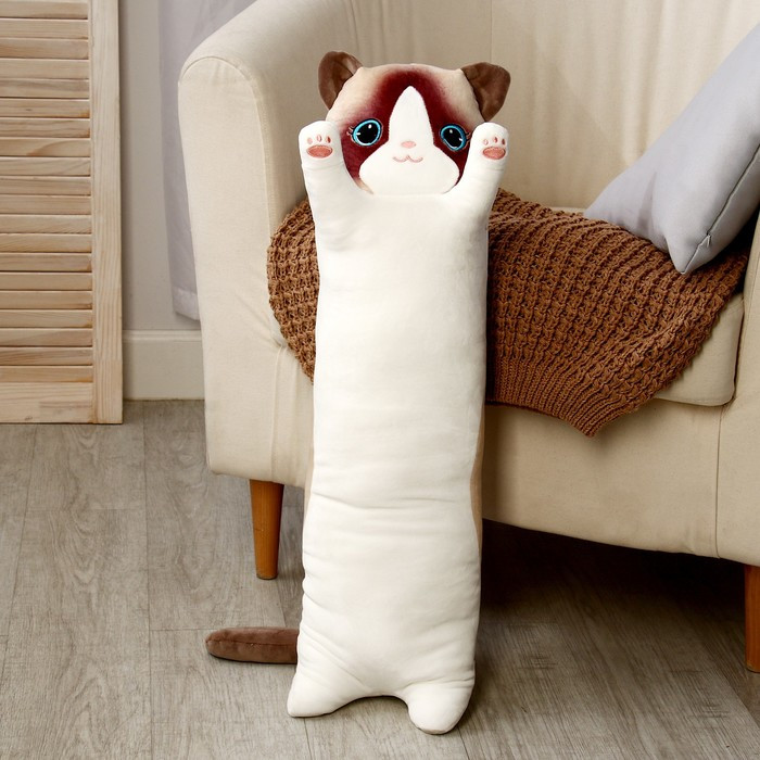 Мягкая игрушка-подушка «Кот сиам», 70 см, разноцветный - фото 1 - id-p207453744