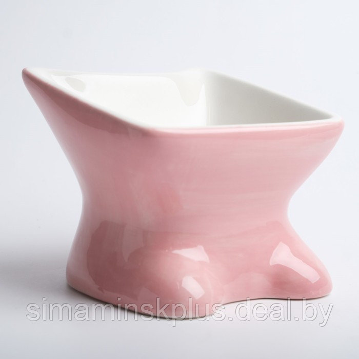 Миска керамическая "Кити" 150 мл, 21 х 10,5 см, розовая - фото 3 - id-p207452963