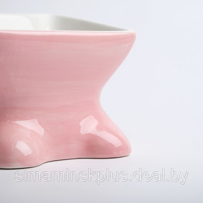 Миска керамическая "Кити" 150 мл, 21 х 10,5 см, розовая - фото 4 - id-p207452963