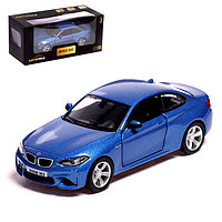 Машина металлическая BMW M2 COUPE, 1:32, инерция, открываются двери, цвет синий