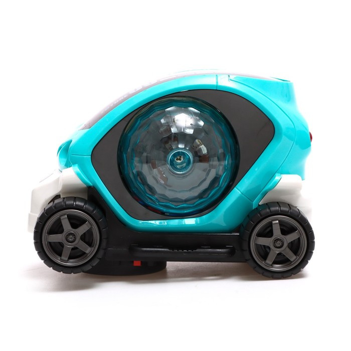 Машина «Диско», диско-шар, свет и звук, работает от батареек, цвет бирюзовый - фото 2 - id-p207452822