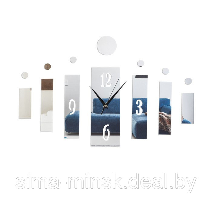 Часы-наклейка, серия: DIY, "Эбиди", 45 см, 21.9 х 8 см, 8.6 х 3.5 см, 1 АА - фото 1 - id-p207450555
