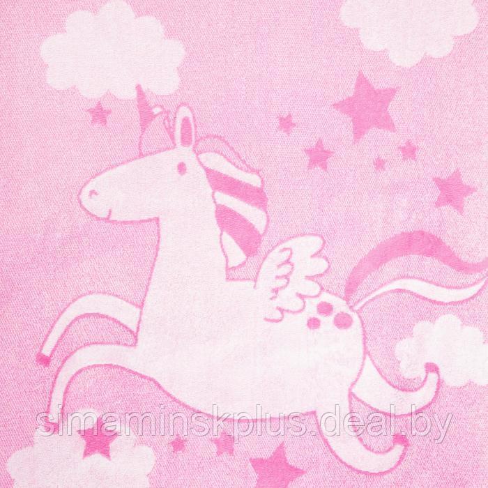 Полотенце махровое "Этель" Pink Unicorn, 70х130 см, 100% хлопок, 420гр/м2 - фото 2 - id-p207451686
