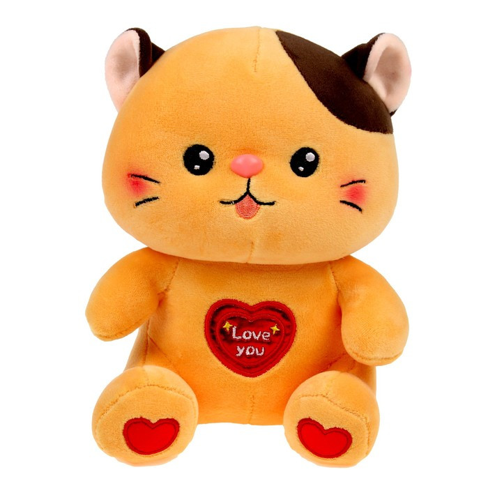 Мягкая игрушка «Котик», размер 22 см, цвет рыжий - фото 3 - id-p207453877
