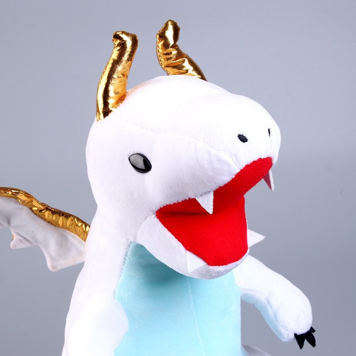 Мягкая игрушка «Дракон», с золотыми крыльями, 45 см, цвет белый - фото 2 - id-p207456518