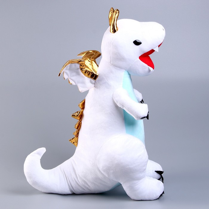Мягкая игрушка «Дракон», с золотыми крыльями, 45 см, цвет белый - фото 3 - id-p207456518