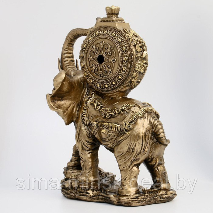 Часы настольные каминные "Слон", цвет бронзовый 35х22х10 см - фото 4 - id-p207450703