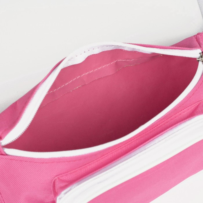 Поясная сумка на молнии, наружный карман, цвет розовый - фото 4 - id-p207449485