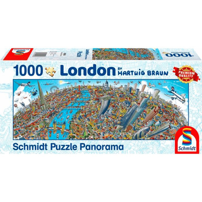 Пазл панорама «Хартвиг Браун. Панорама города - Лондон», 1000 элементов - фото 1 - id-p207460734