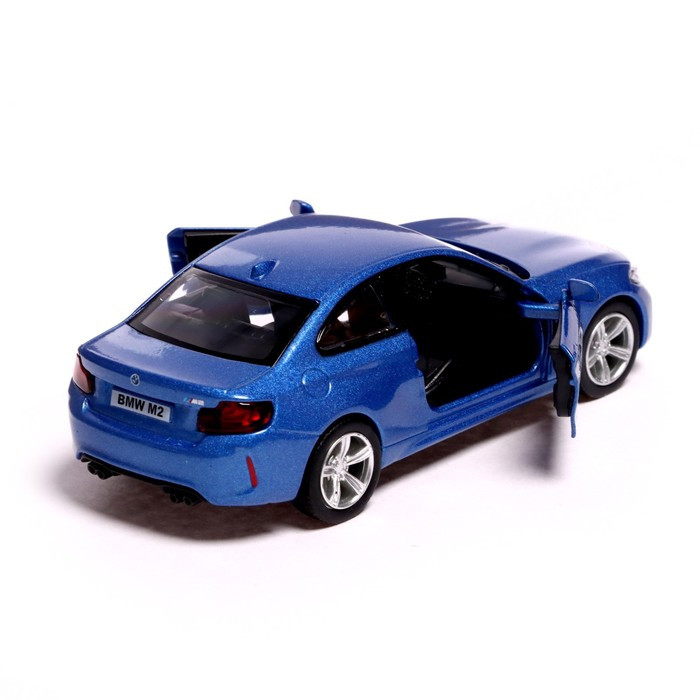 Машина металлическая BMW M2 COUPE, 1:32, инерция, открываются двери, цвет синий - фото 4 - id-p207459321