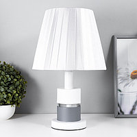 Настольная лампа Аурика E27 40Вт бело-серые 25х25х41 см
