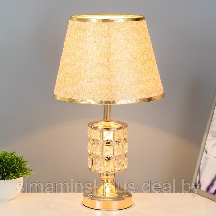 Настольная лампа с подсветкой 16680/1 E27 40Вт золото - фото 2 - id-p207463823