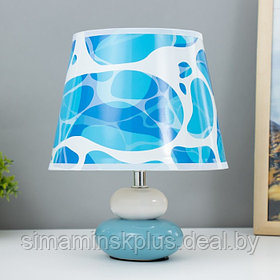 Настольная лампа "Морская волна" Е14 15Вт бело-голубой