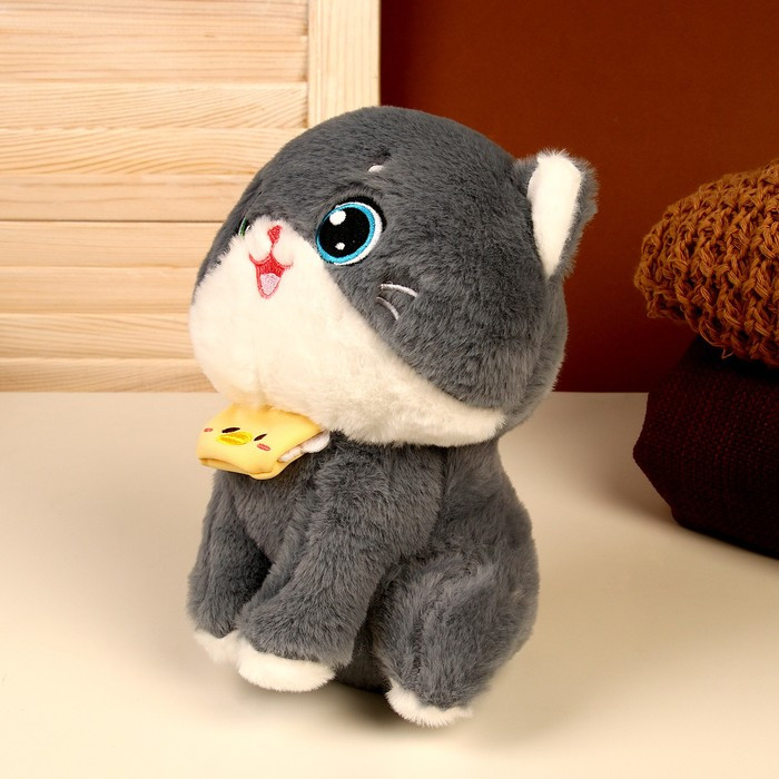 Мягкая игрушка «Кот», размер 21 см, цвет серый - фото 2 - id-p207455714